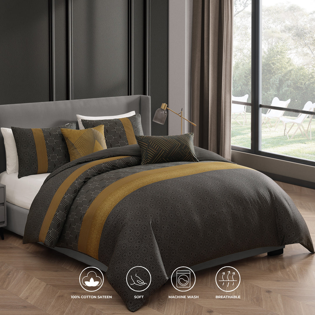 Bebejan Golden Hex 5 Piece Reversible Comforter Set Comforter Sets By Bebejan®
