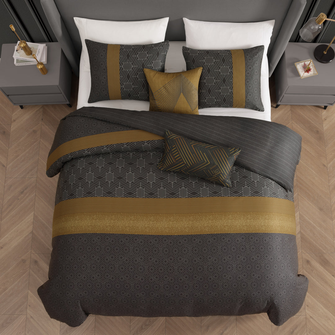 Bebejan Golden Hex 5 Piece Reversible Comforter Set Comforter Sets By Bebejan®