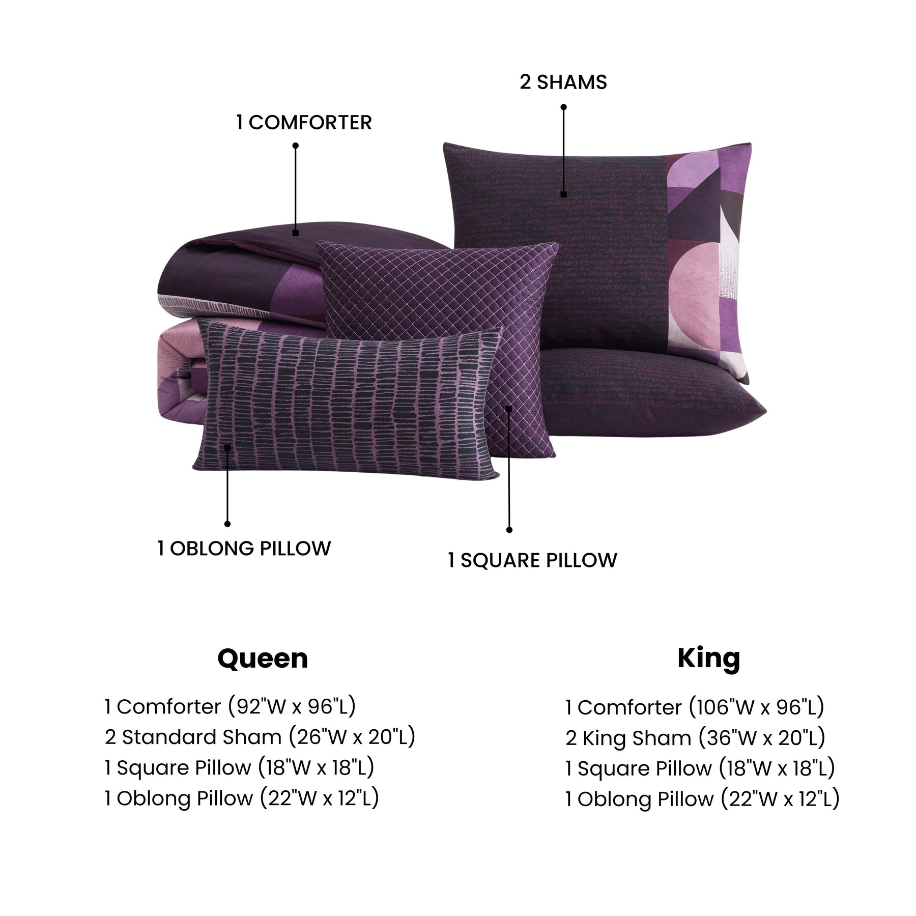 Bebejan Orchid Matrix 5 Piece Reversible Comforter Set – Latest Bedding