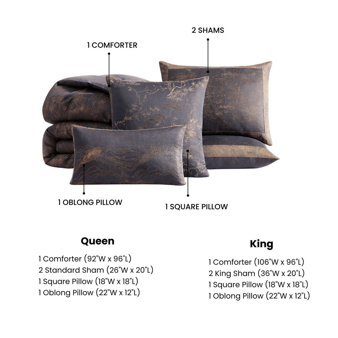 Bebejan Texture Jacquard 5 Piece Comforter Set Comforter Sets By Bebejan®