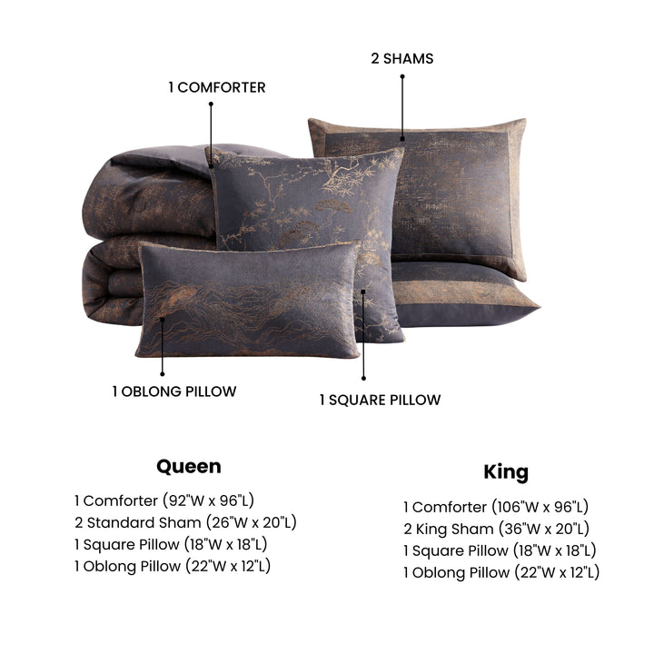 Bebejan Texture Jacquard 5 Piece Comforter Set Comforter Sets By Bebejan®