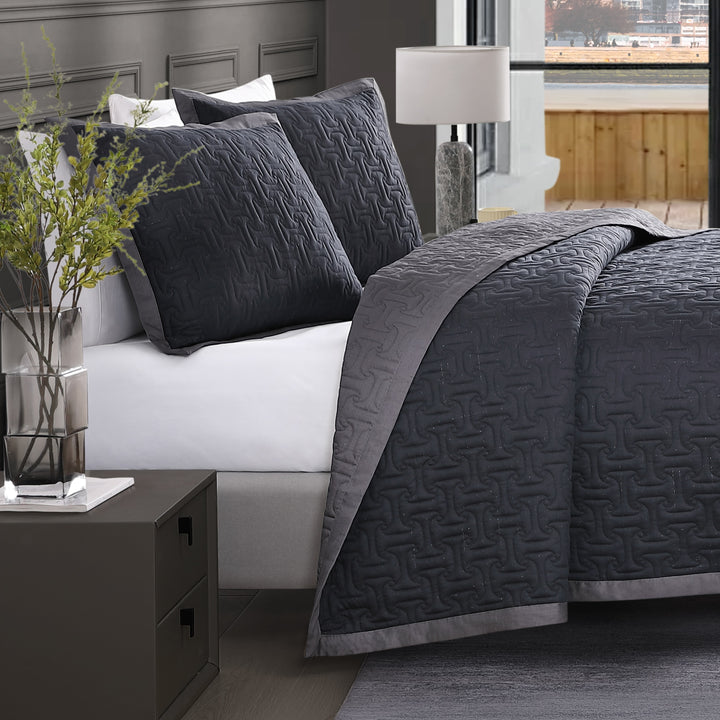 Bebejan 3 Piece Textured Quilted Coverlet Set