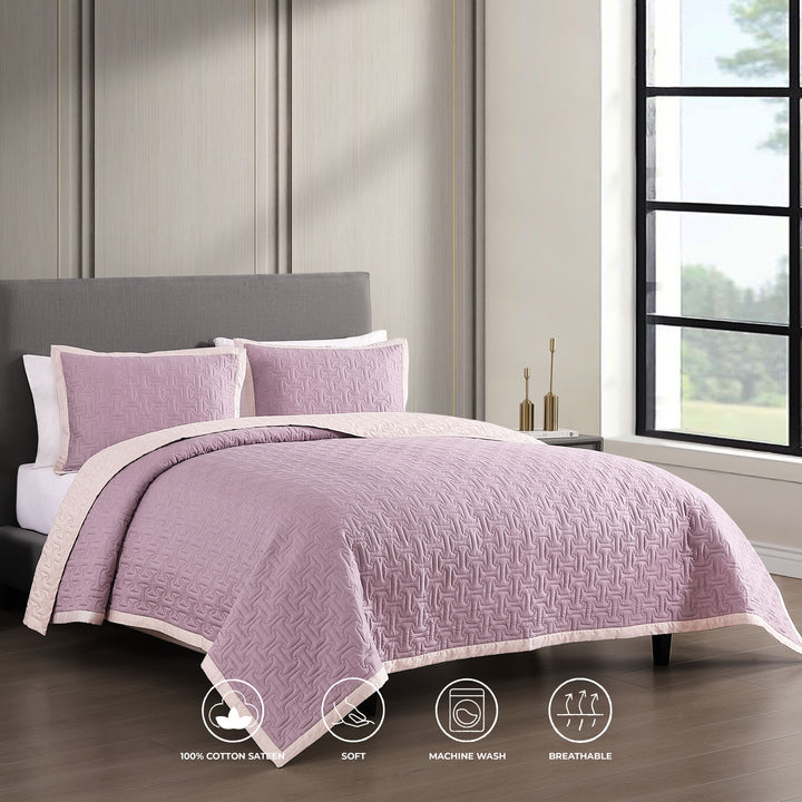 Bebejan 3 Piece Textured Quilted Coverlet Set Coverlet By Bebejan®