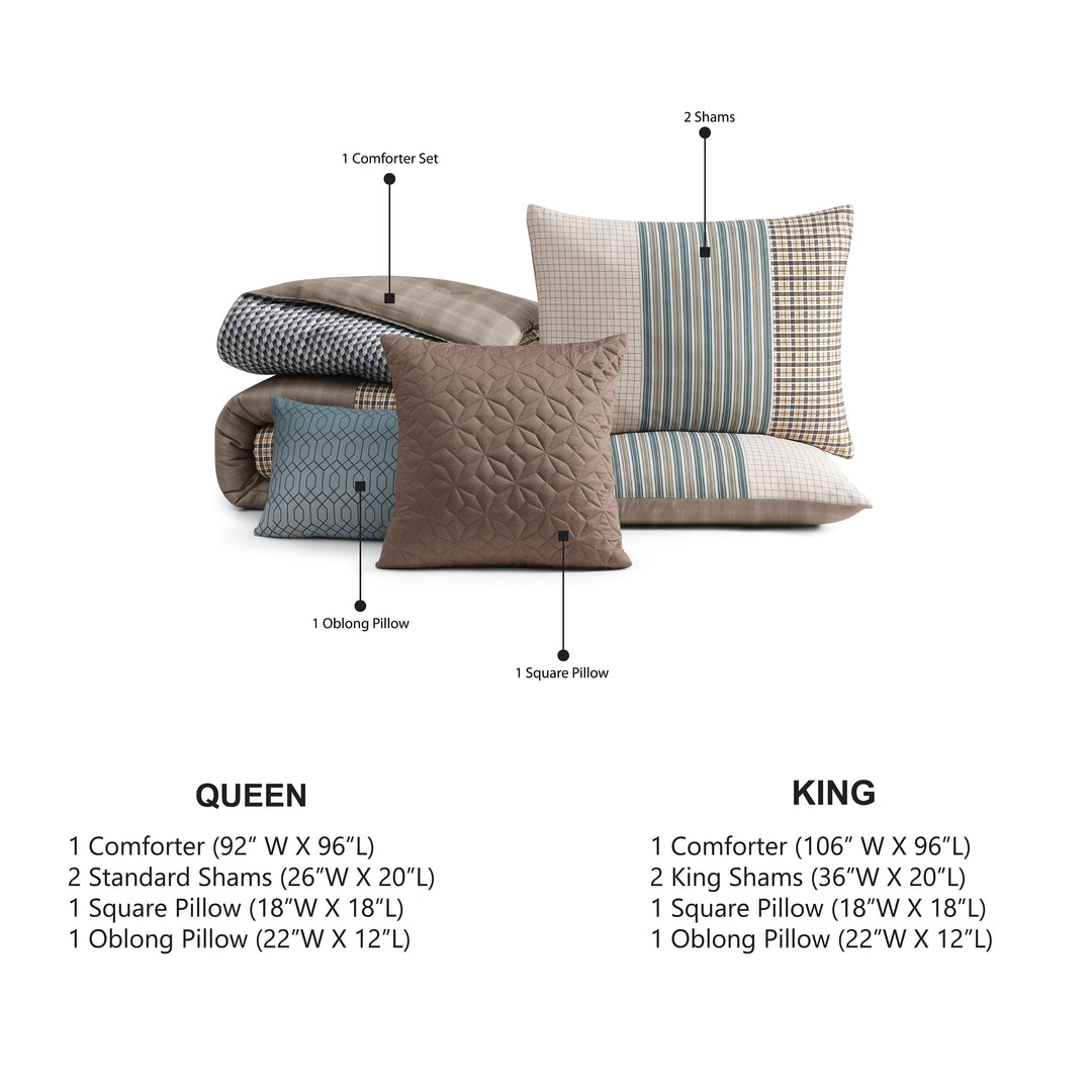 Bebejan Tranquil Patch 5 Piece Reversible Comforter Set Comforter Sets By Bebejan®