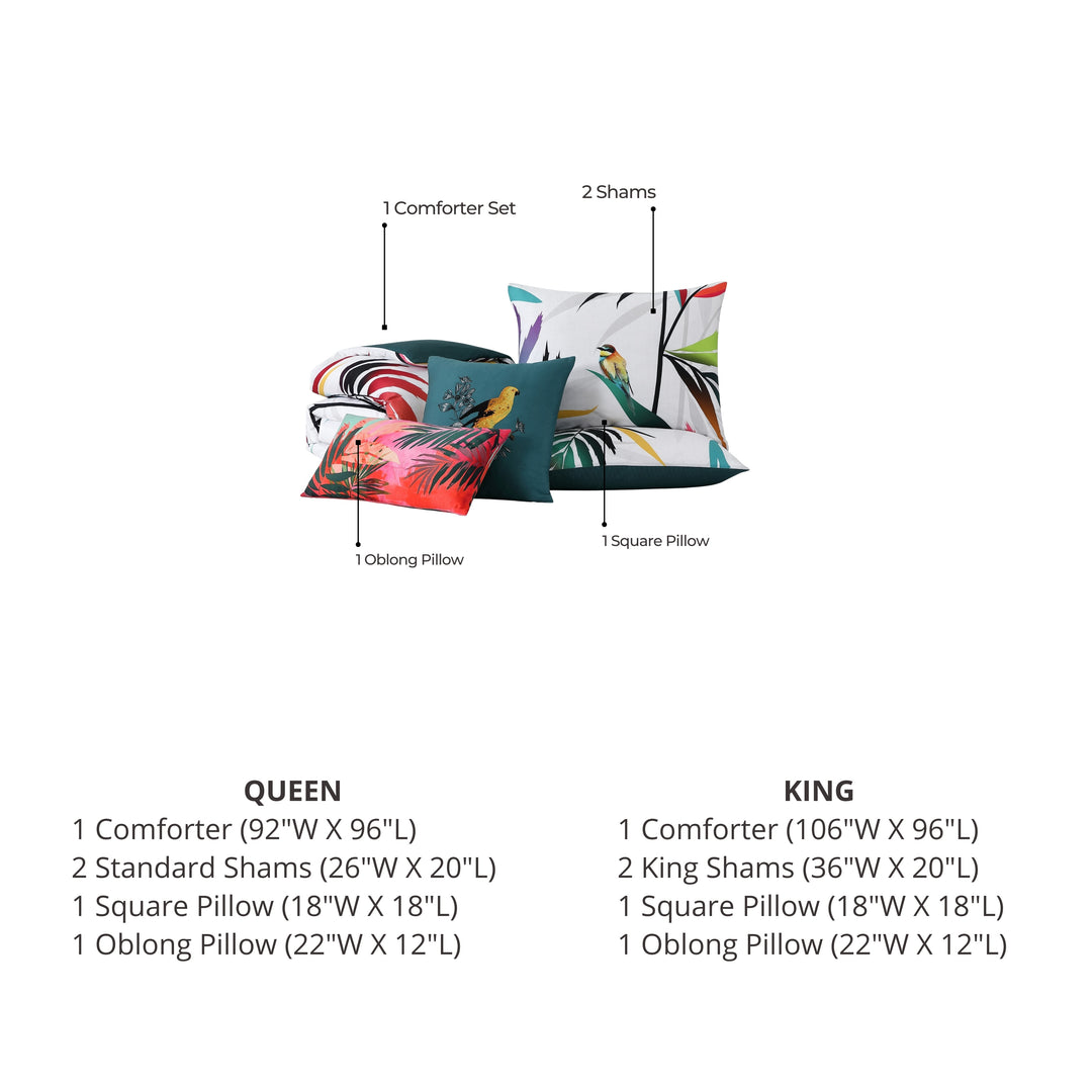 Bebejan Tropical Fusion 5 Piece Reversible Comforter Set Comforter Sets By Bebejan®