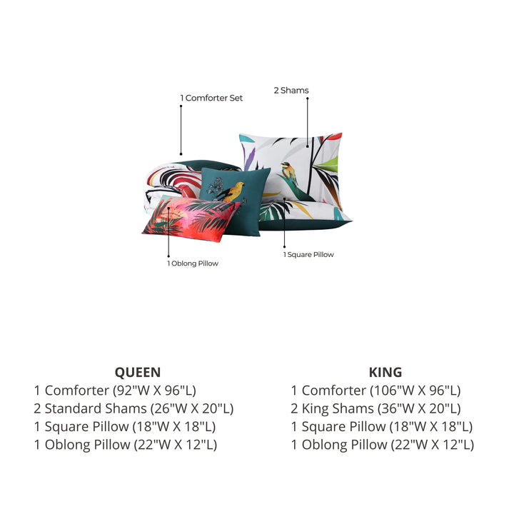 Bebejan Tropical Fusion 5 Piece Reversible Comforter Set Comforter Sets By Bebejan®