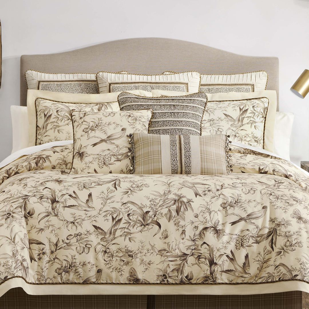 Bird Paradise Sepia 4 Piece Comforter Set Comforter Sets By P/Kaufmann