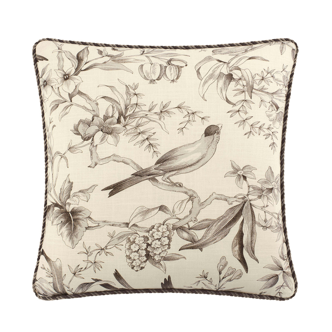 Rose tree Bird Paradise Sepia Square Decorative Throw Pillow 18" x 18" -Final Sale Throw Pillows By US Office - Latest Bedding