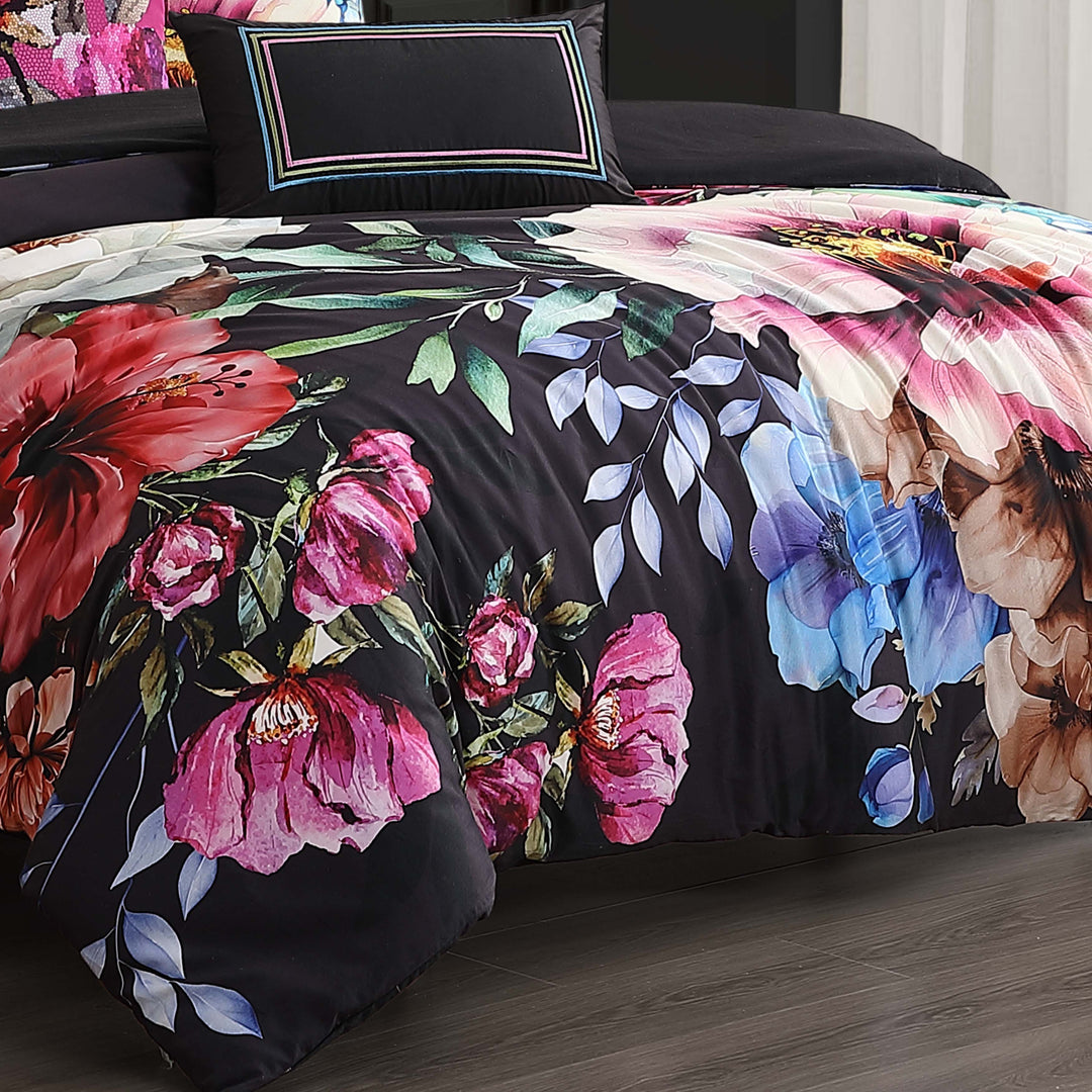 Bebejan Black Night Poppies 5 Piece Reversible Comforter Set Comforter Sets By Bebejan®