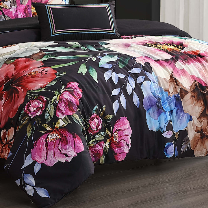 Bebejan Black Night Poppies 5 Piece Reversible Comforter Set Comforter Sets By Bebejan®