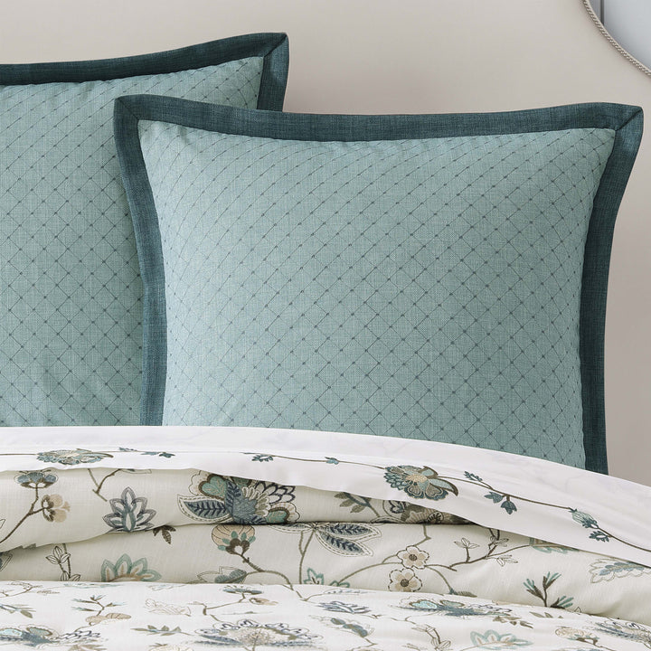 Blossom View Teal Euro Sham Euro Sham By J. Queen New York