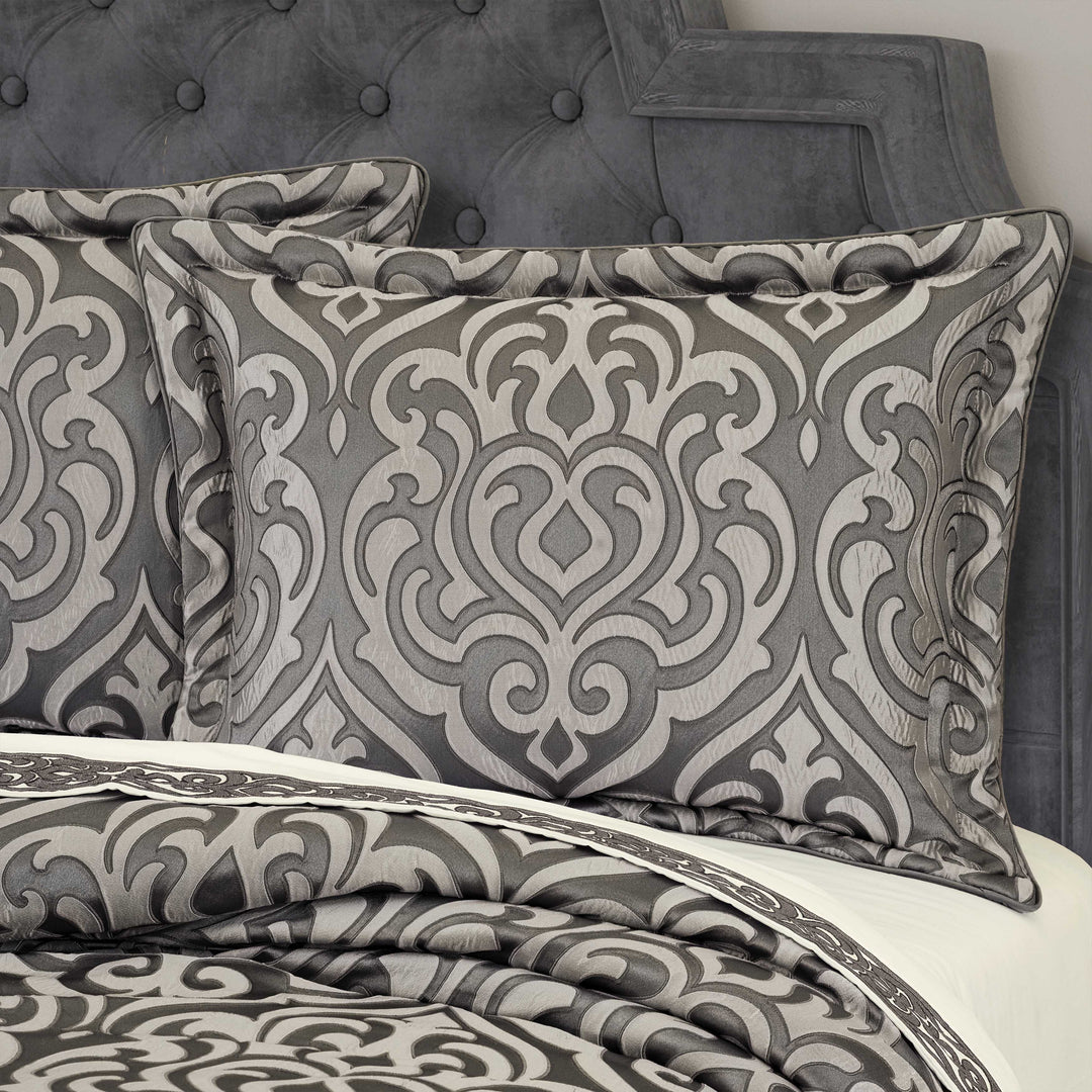 Bolero Silver 4 Piece Comforter Set Comforter Sets By J. Queen New York