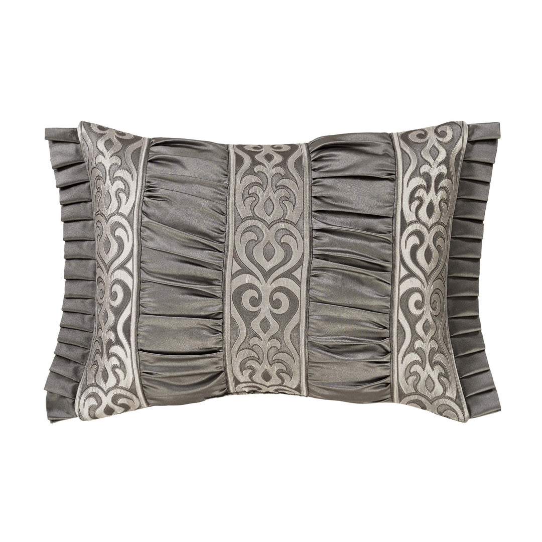 Bolero Silver Boudoir Decorative Throw Pillow 20" x 15" Throw Pillows By J. Queen New York