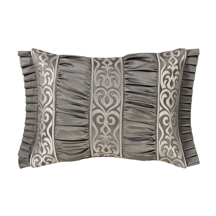 Bolero Silver Boudoir Decorative Throw Pillow 20" x 15" Throw Pillows By J. Queen New York