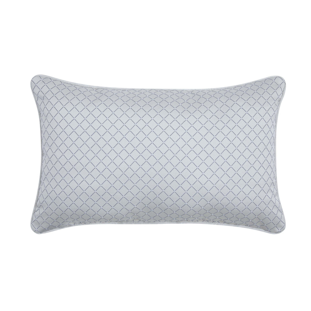 Boulevard Sterling Boudoir Decorative Throw Pillow 21" x 15" Throw Pillows By J. Queen New York