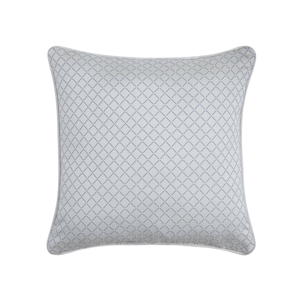 Boulevard Sterling Embellished Square Decorative Throw Pillow 18" x 18" Throw Pillows By J. Queen New York