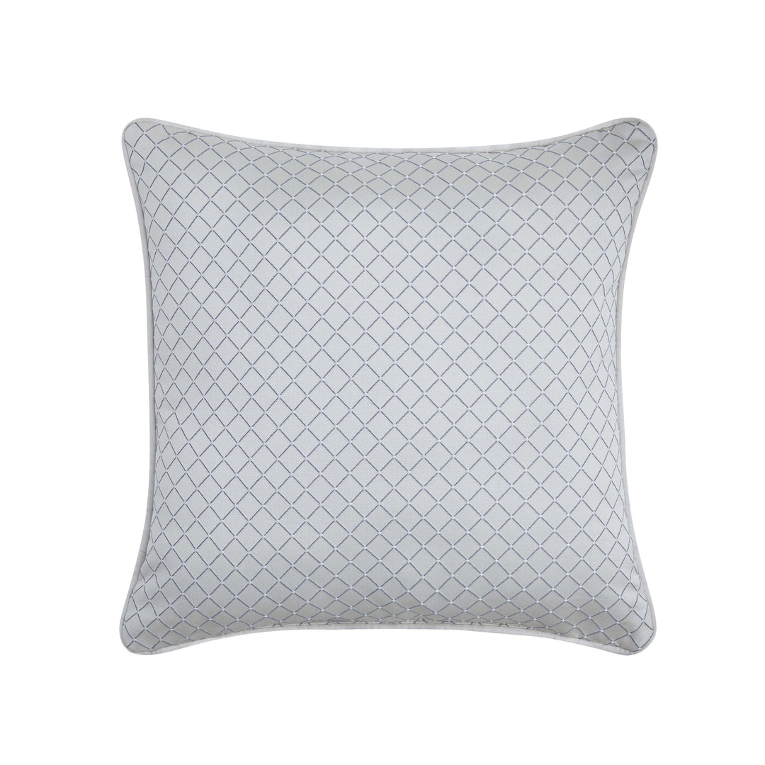 Boulevard Sterling Embellished Square Decorative Throw Pillow 18" x 18" Throw Pillows By J. Queen New York