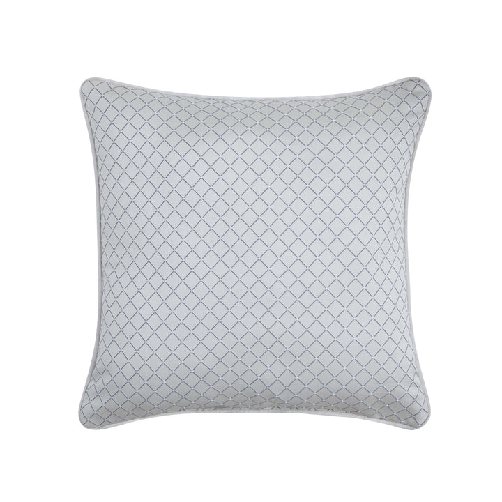 Boulevard Sterling Embellished Square Decorative Throw Pillow 18" x 18" Throw Pillows By J. Queen New York