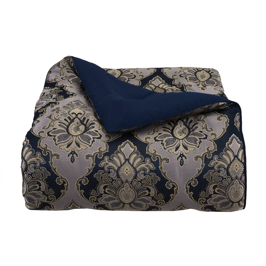 Bradley Navy 4 Piece Comforter Set Comforter Sets By J. Queen New York