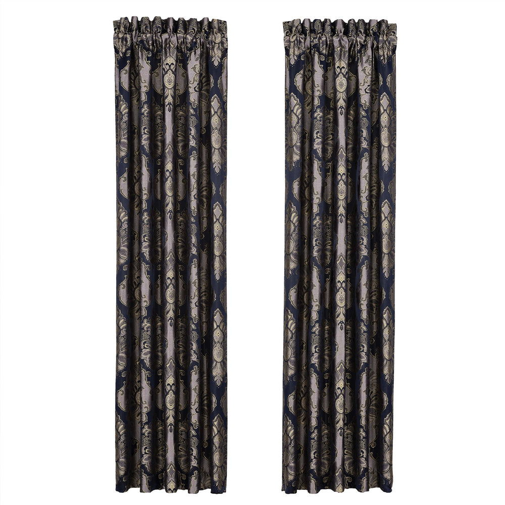 Bradley Navy Window Panel Pair Window Panels By J. Queen New York