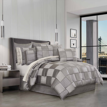 3 & 4 Pcs Grey Comforter Sets in Queen, Cal King & King Size – Latest ...