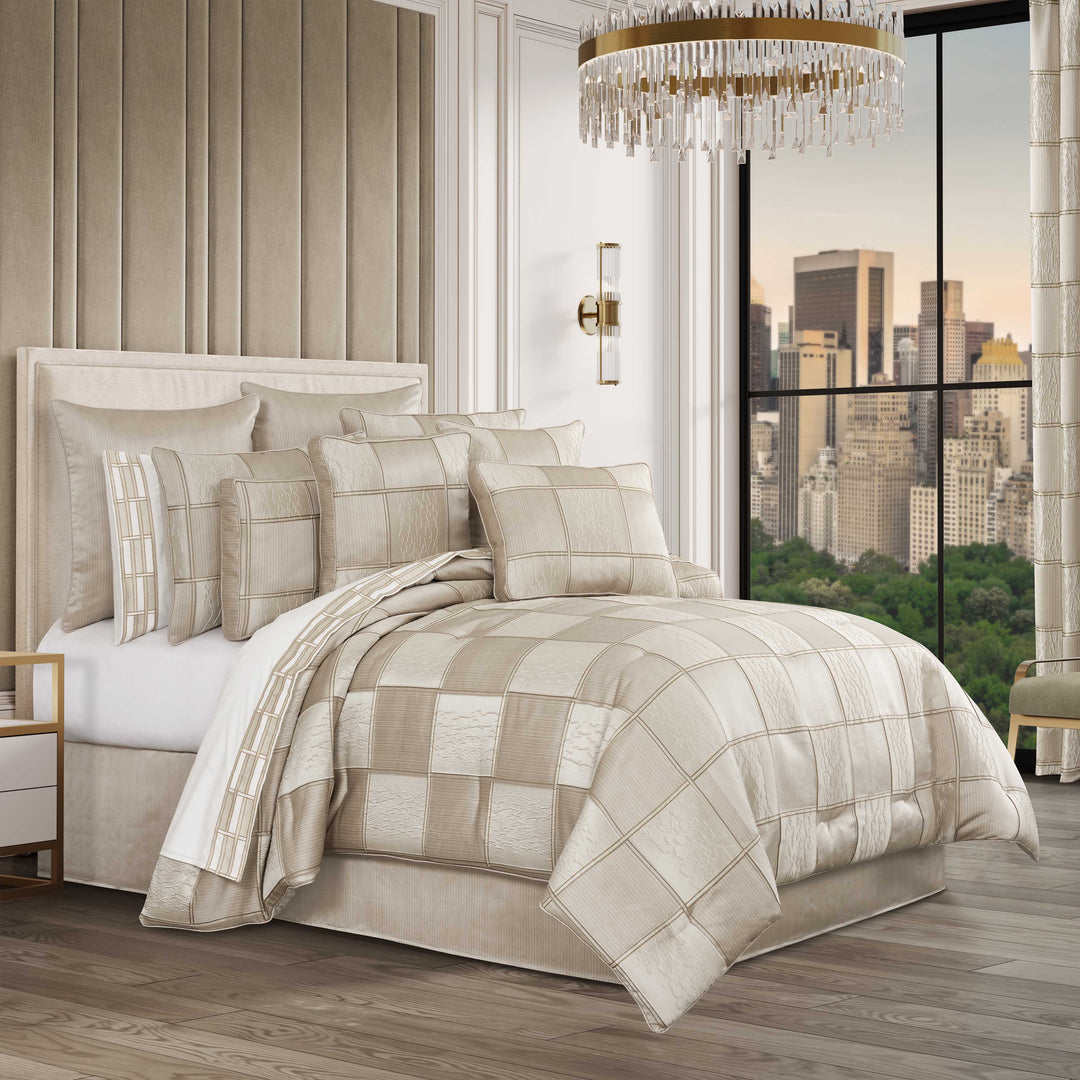Brando Flax 4 Piece Comforter Set Comforter Sets By J. Queen New York