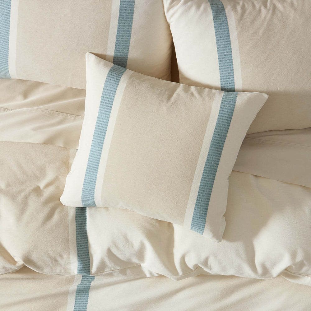 Breeze Light Teal Square Decorative Pillow Cover 20" x 20" Throw Pillows By J. Queen New York