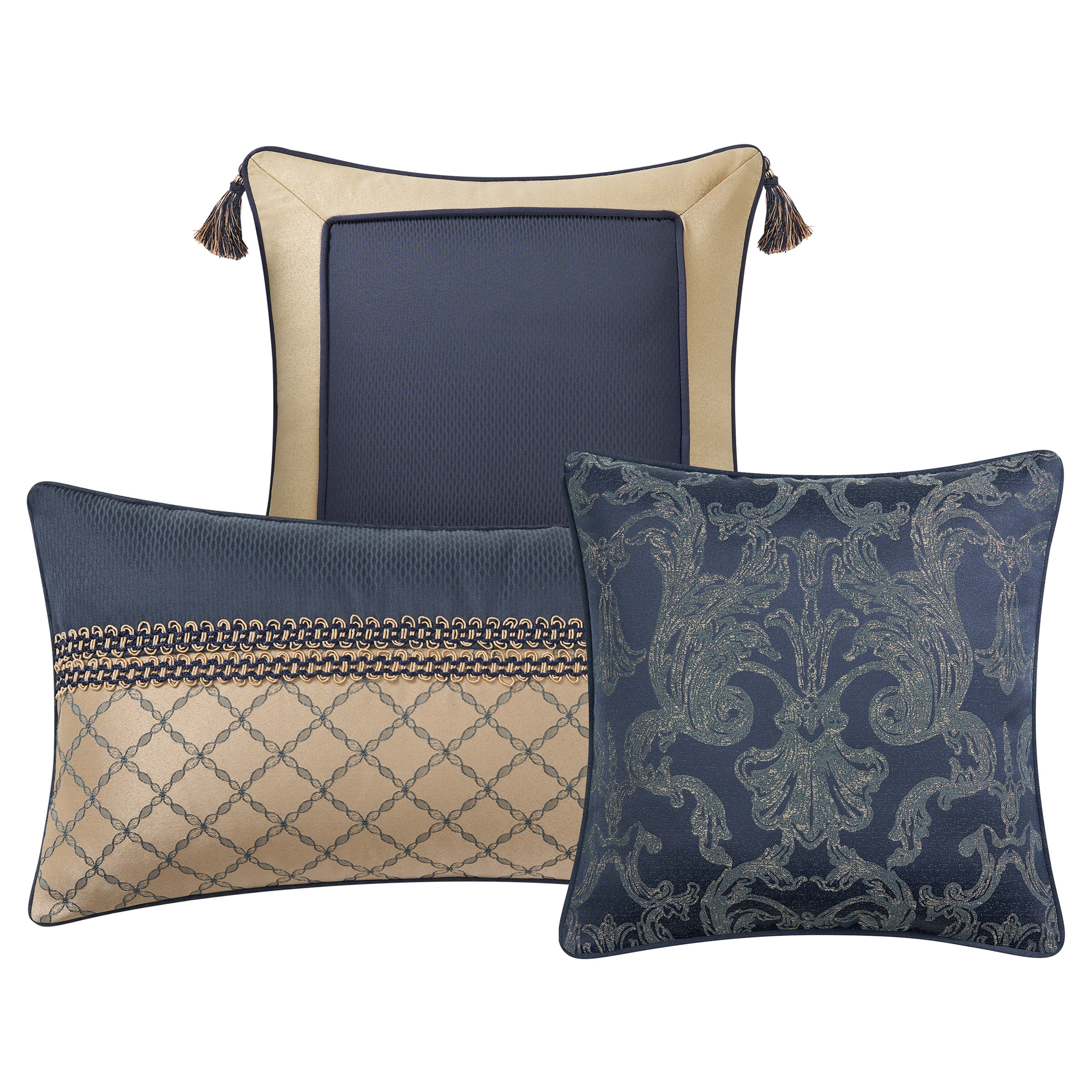 Navy throw pillow set sale