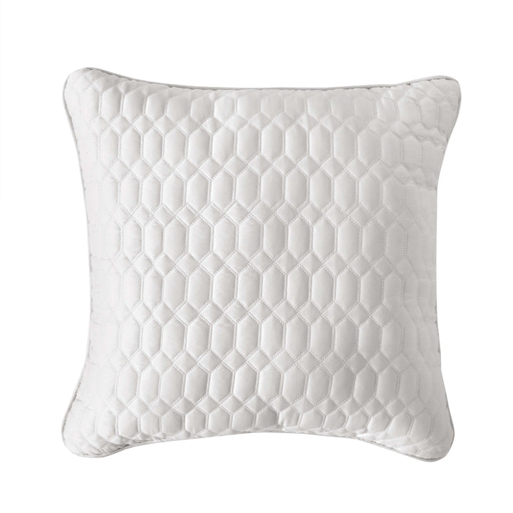 Brilliance Ivory Square Decorative Throw Pillow 20" x 20" Throw Pillows By J. Queen New York