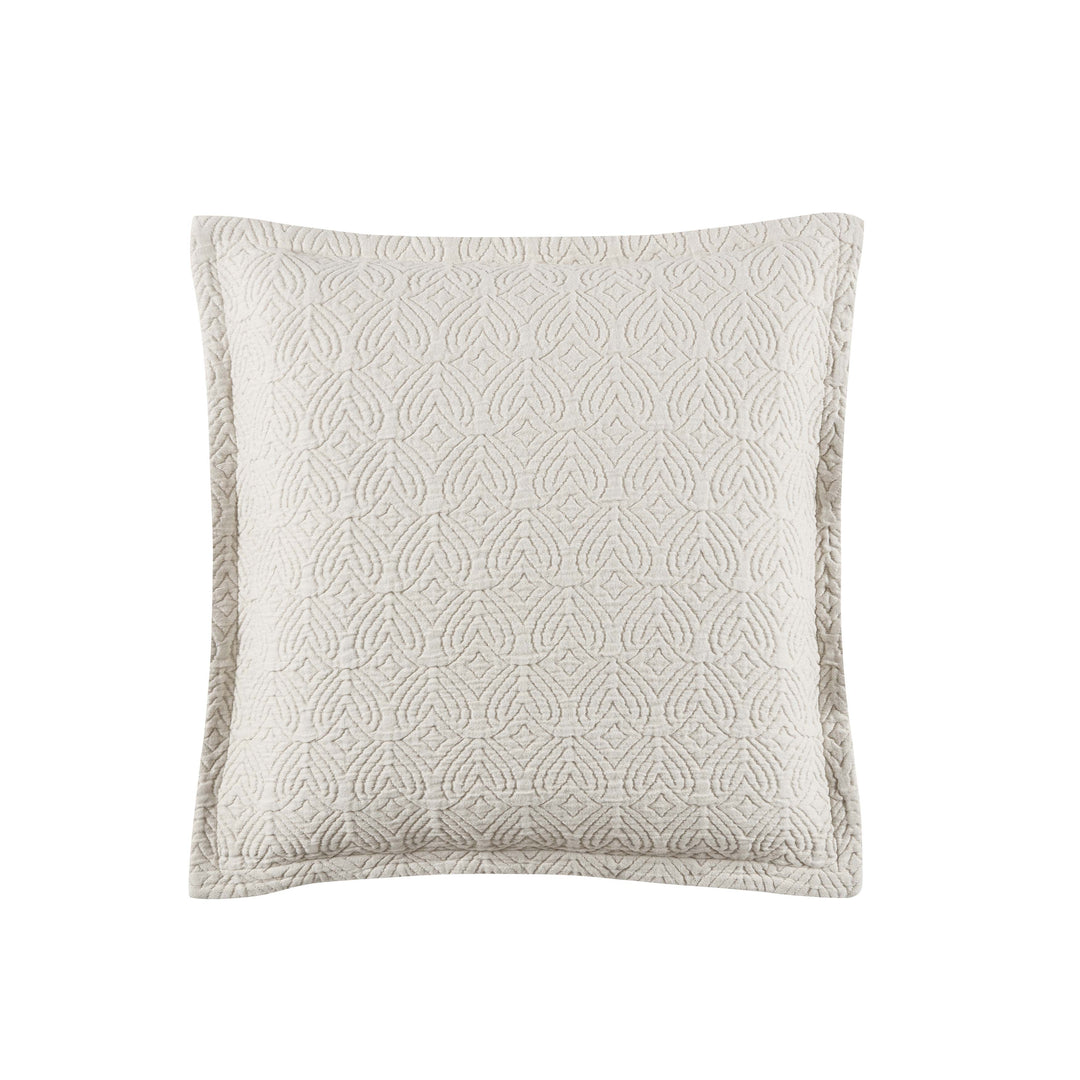 Brisbane Natural Square Decorative Pillow Cover 20" x 20" Throw Pillows By J. Queen New York