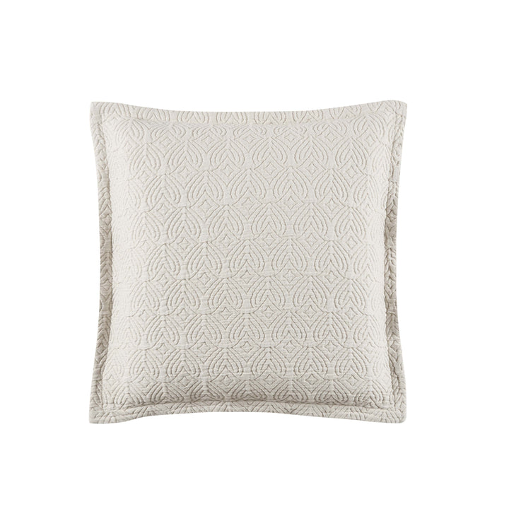 Brisbane Natural Square Decorative Pillow Cover 20" x 20" Throw Pillows By J. Queen New York