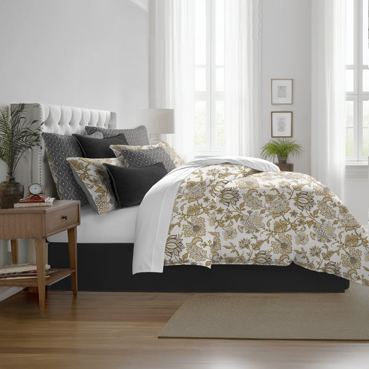 Bronte Gold 8 Piece Comforter Set Comforter Sets By Colcha Linens