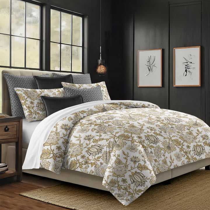 Bronte Gold 8 Piece Duvet Cover Set Duvet Covers By Colcha Linens