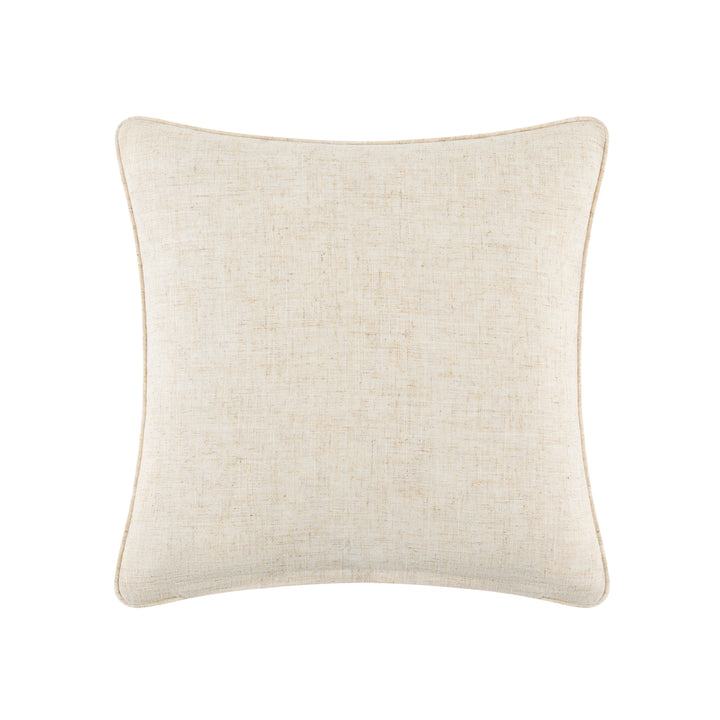 Bronte Square Floral Embroidery Decorative Pillow 16" x 16"