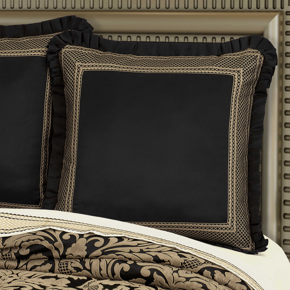 Brunello Black and Gold Euro Sham Euro Shams By J. Queen New York