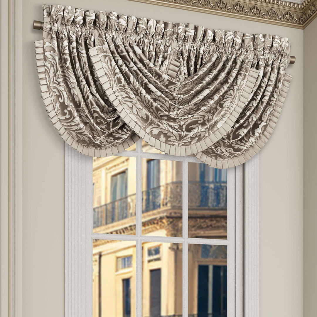 Brunello Flax Waterfall Window Valance Window Valances By J. Queen New York