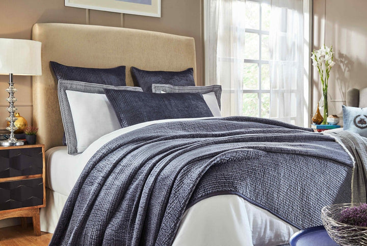 Spencer Channel Stitch Velvet Coverlet Coverlet By Orchids Lux Home