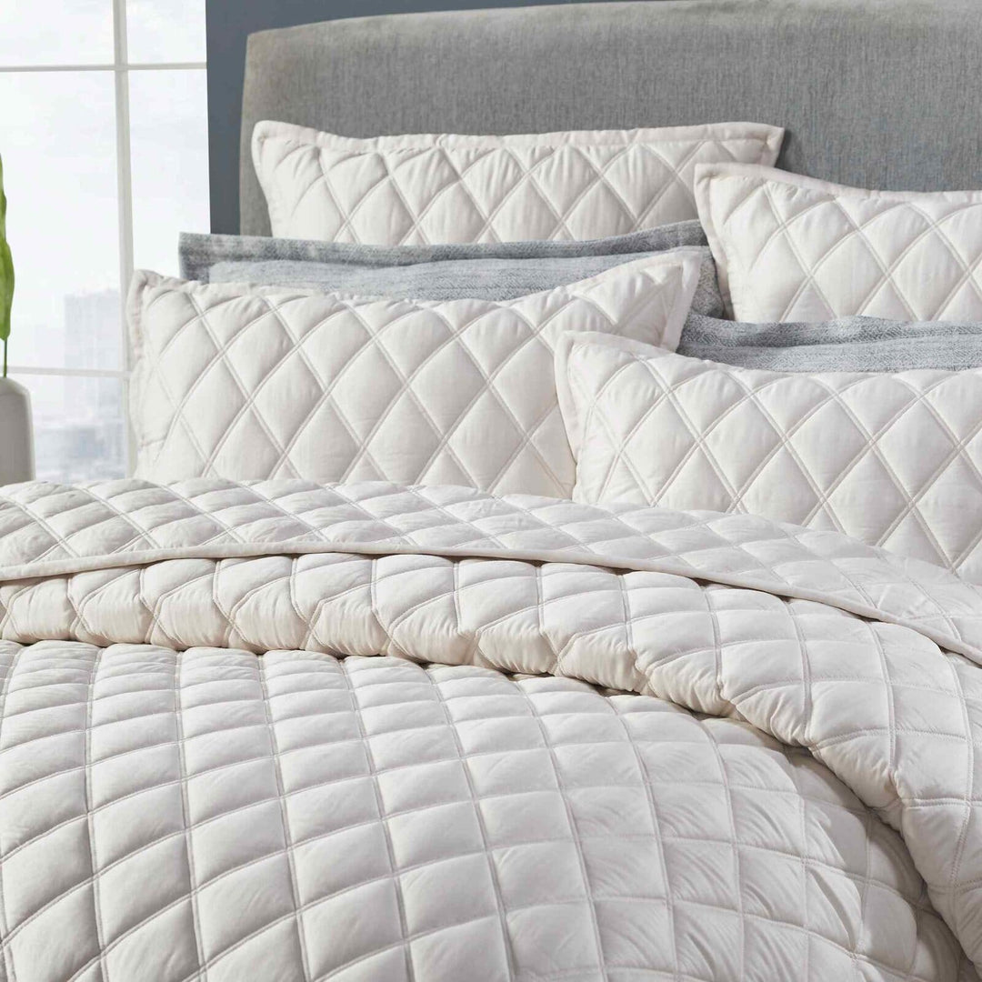 Avalon Diamond Quilted LYOCELL Coverlet Coverlet By Orchids Lux Home