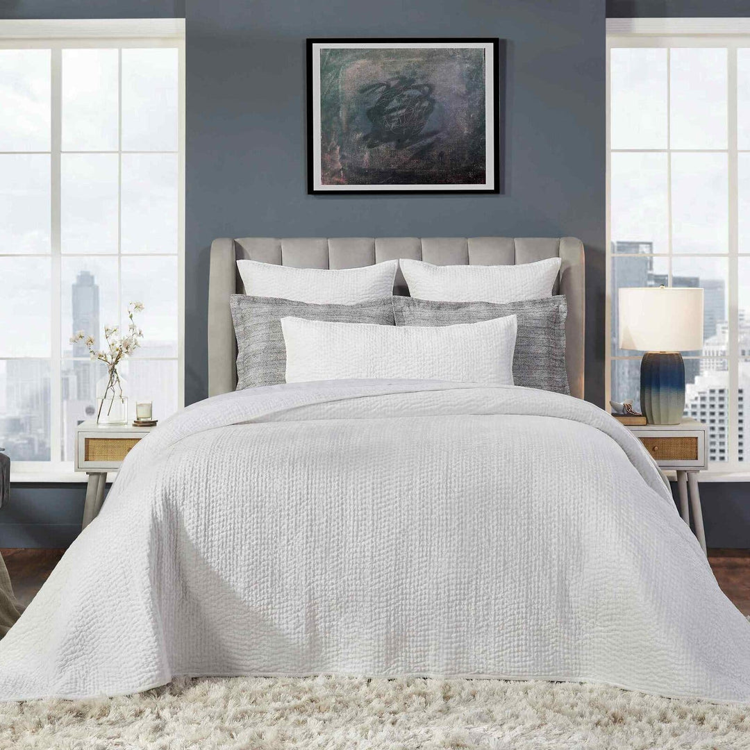 Laguna Pick Stitch Velvet Coverlet Coverlet By Orchids Lux Home
