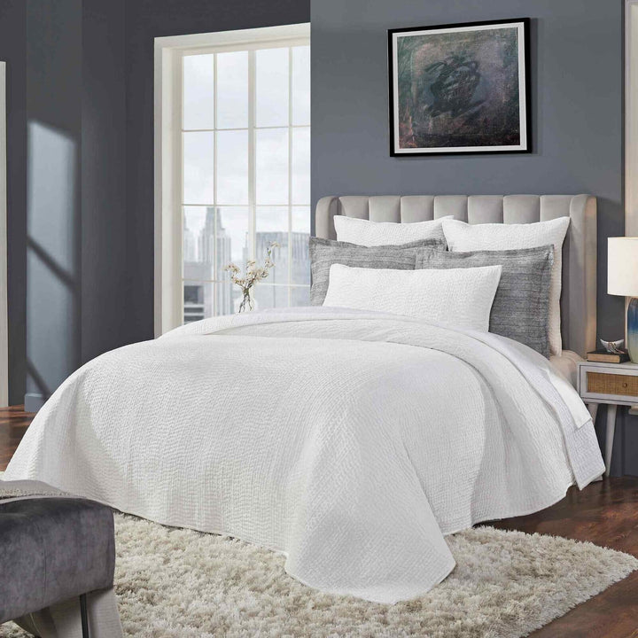Laguna Pick Stitch Velvet Coverlet Coverlet By Orchids Lux Home