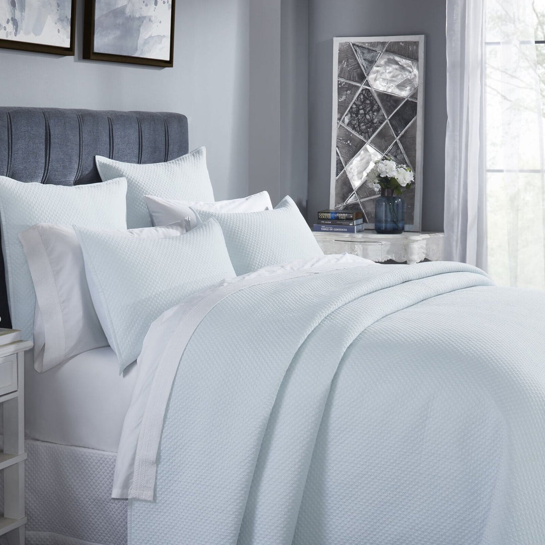 Valentina Diamond Quilted Sateen Coverlet Coverlet By Orchids Lux Home