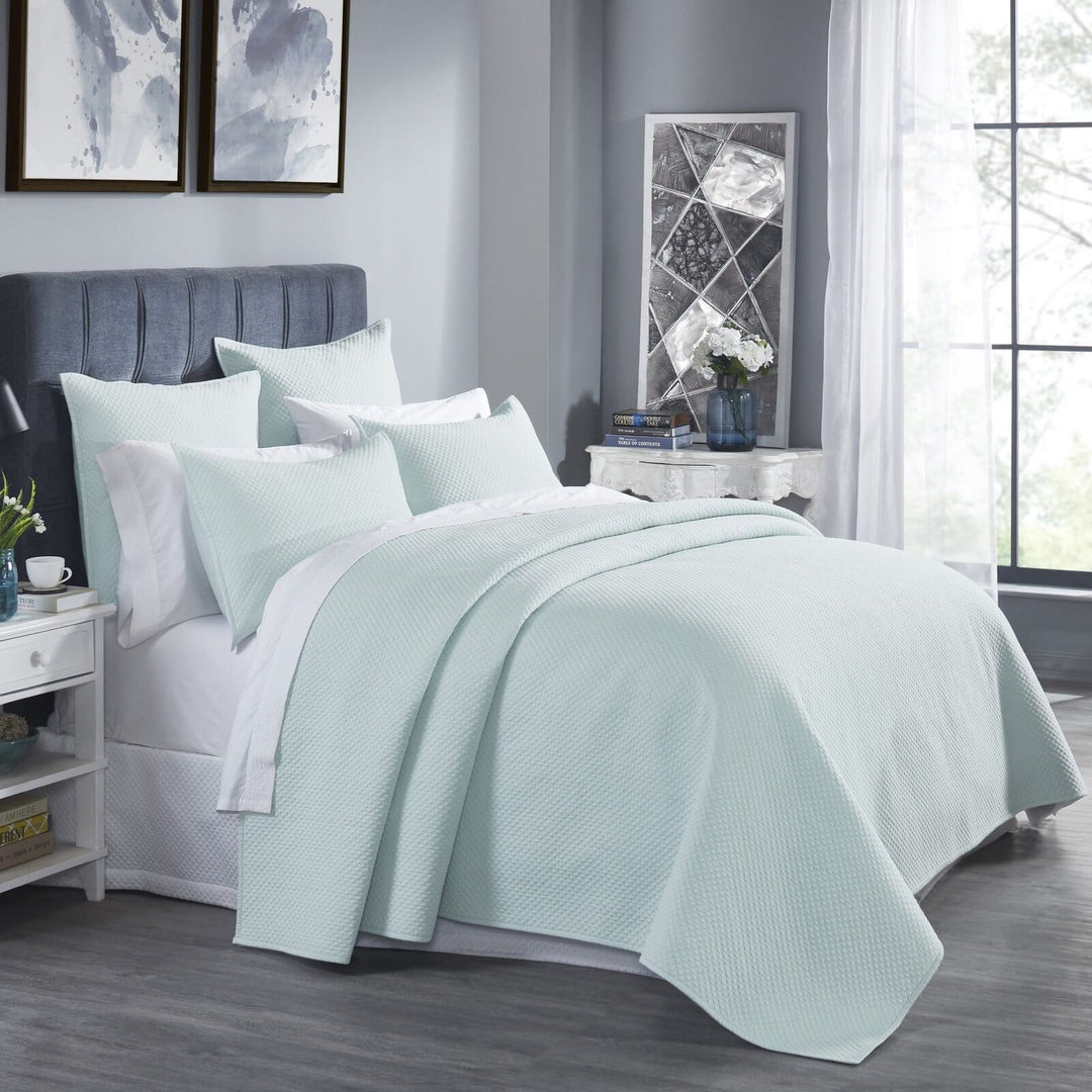 Valentina Diamond Quilted Sateen Coverlet Coverlet By Orchids Lux Home