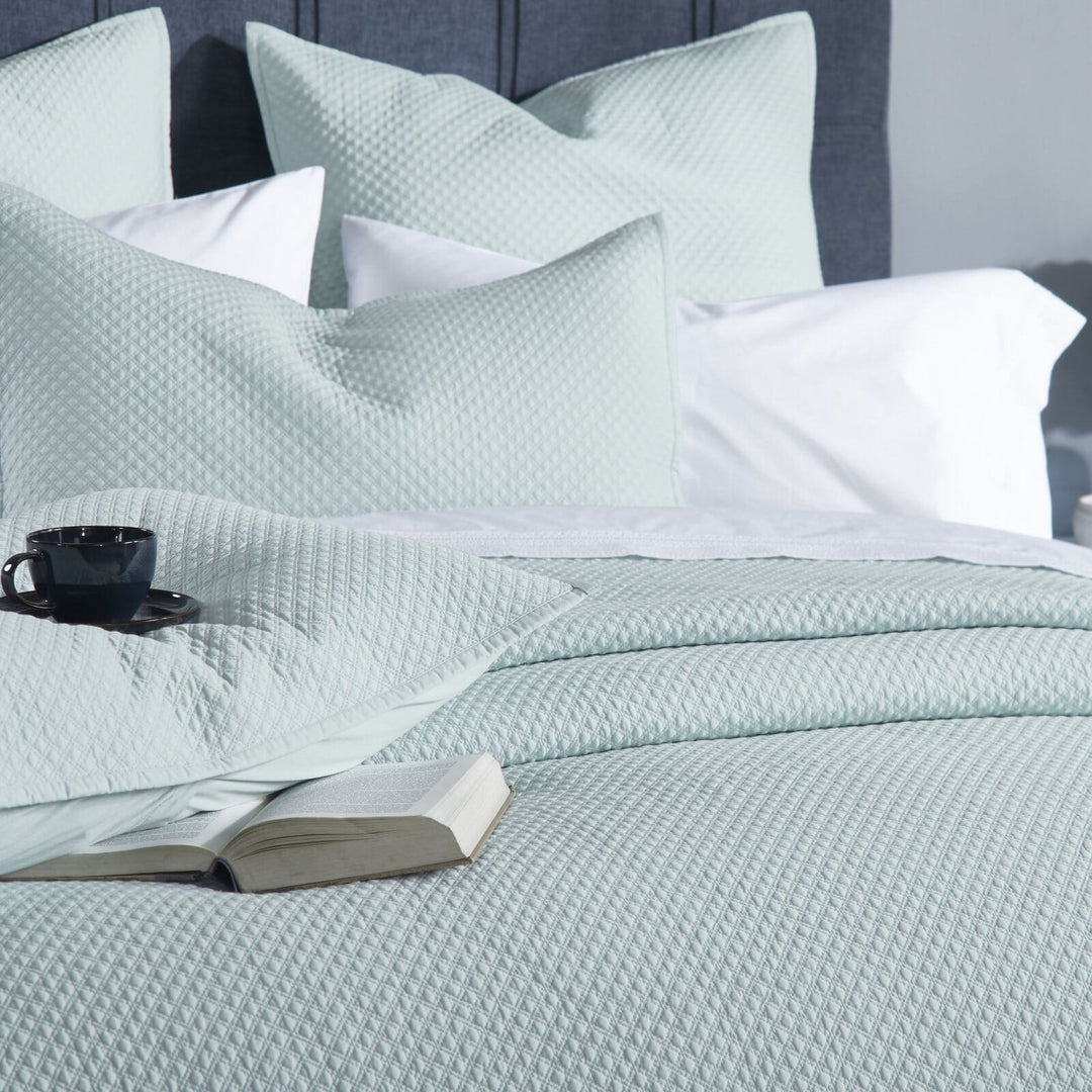 Valentina Diamond Quilted Sateen Coverlet Coverlet By Orchids Lux Home