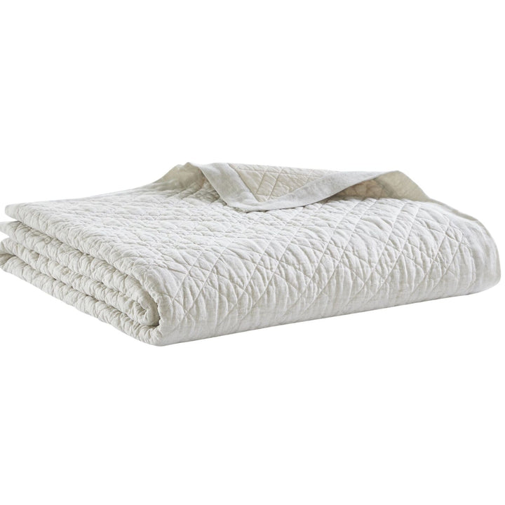 Chloe European Linen Diamond Coverlet Coverlet By Orchids Lux Home