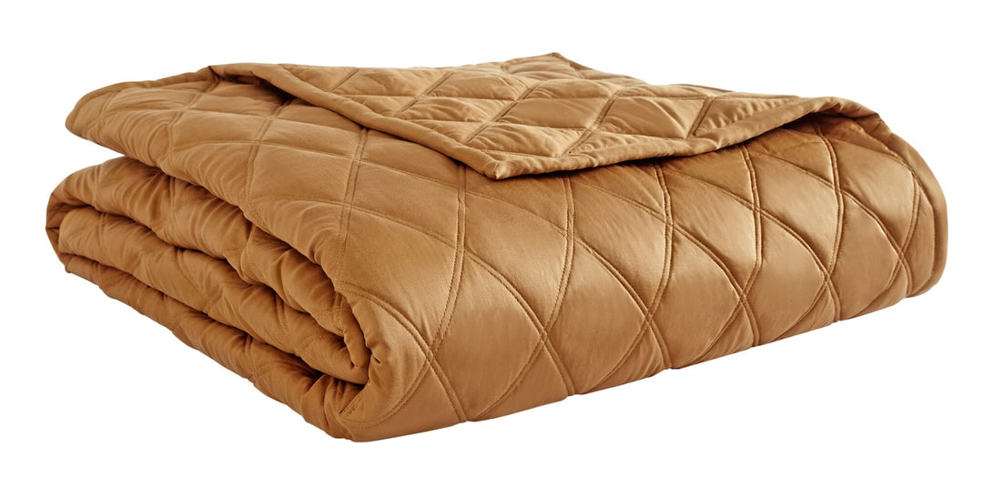 Avalon Diamond Quilted LYOCELL Coverlet Coverlet By Orchids Lux Home