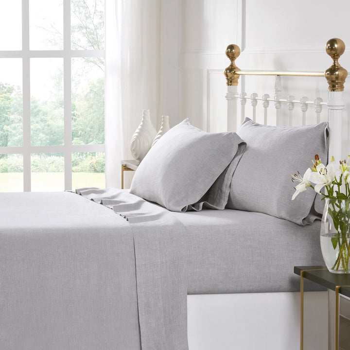 Seville Washed European Linen Sheet Set Sheet Set By Orchids Lux Home