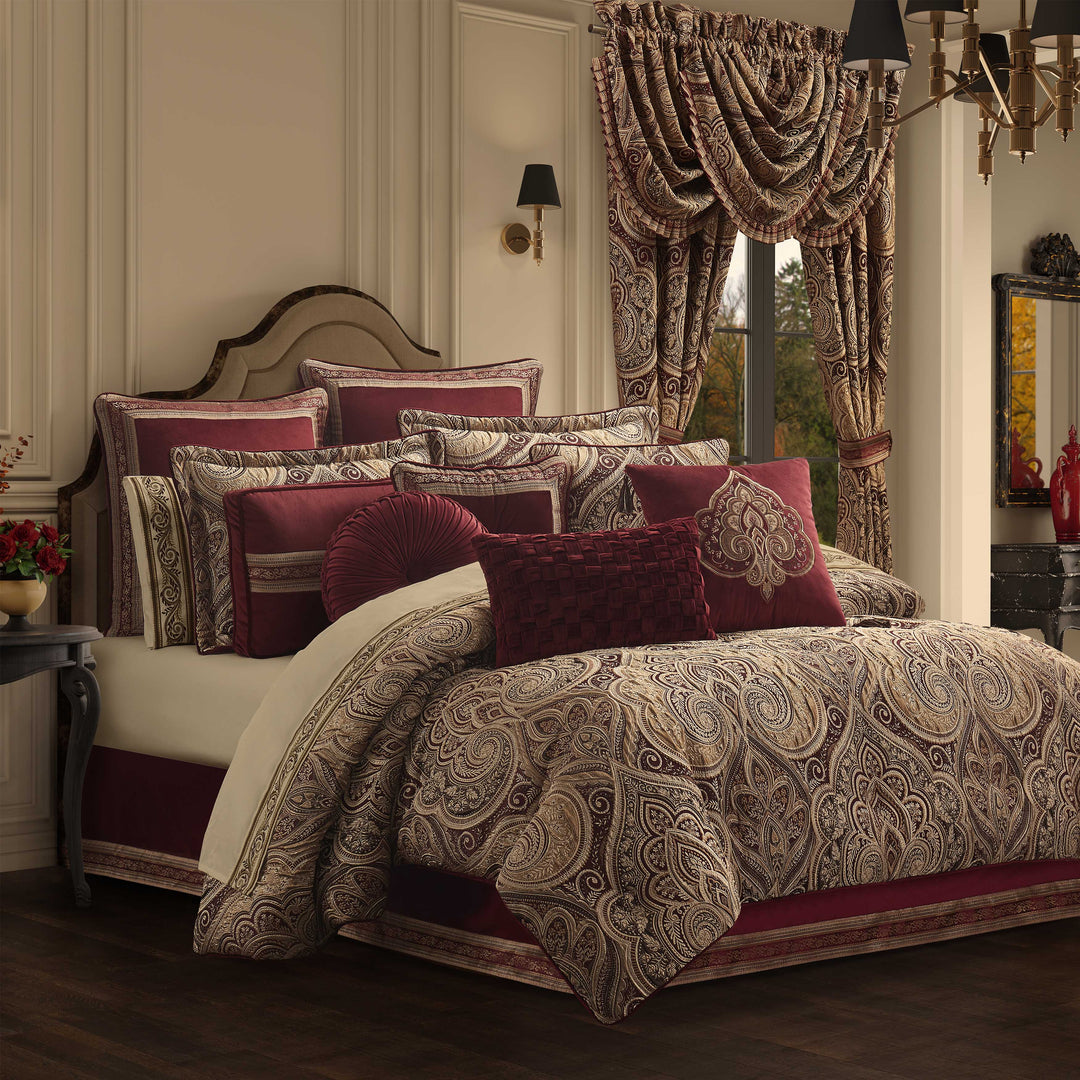 Calistoga Crimson 4 Piece Comforter Set Comforter Sets By J. Queen New York