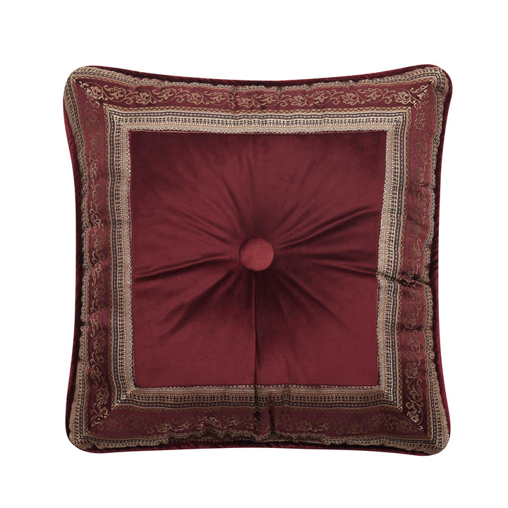 Calistoga Crimson Square Decorative Throw Pillow 18" x 18" Throw Pillows By J. Queen New York