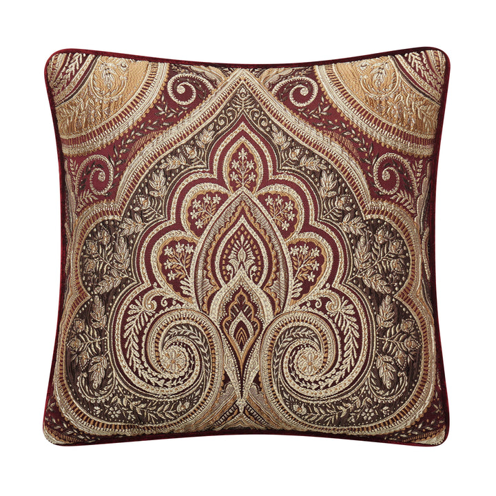 Calistoga Crimson Square Decorative Throw Pillow 20" x 20" Throw Pillows By J. Queen New York