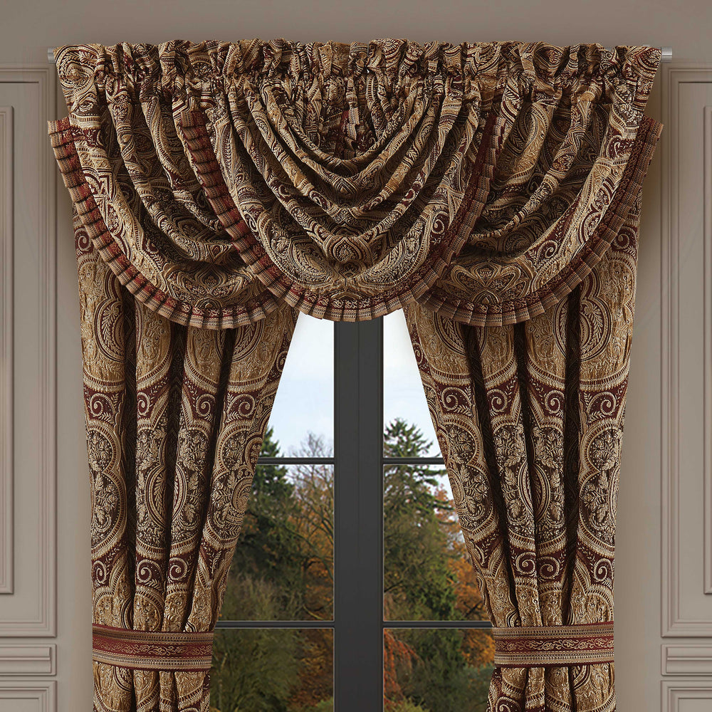 Calistoga Crimson Waterfall Window Valance Window Valances By J. Queen New York